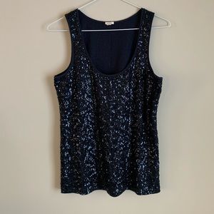 J. Crew Sequined Tank Top